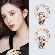 Interlocking Roman Numeral Earrings