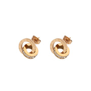 Interlocking Roman Numeral Earrings