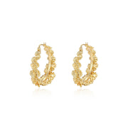 Stamen Gold Coin Amulet Retro Earrings