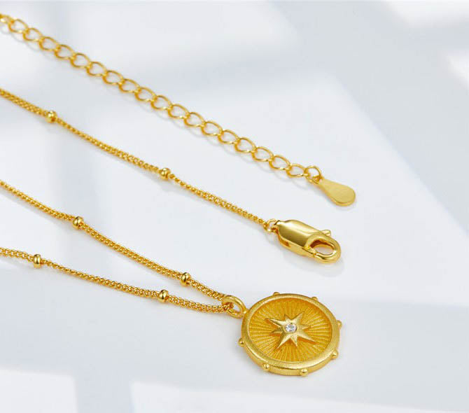 Eight-pointed Star Charm Necklace