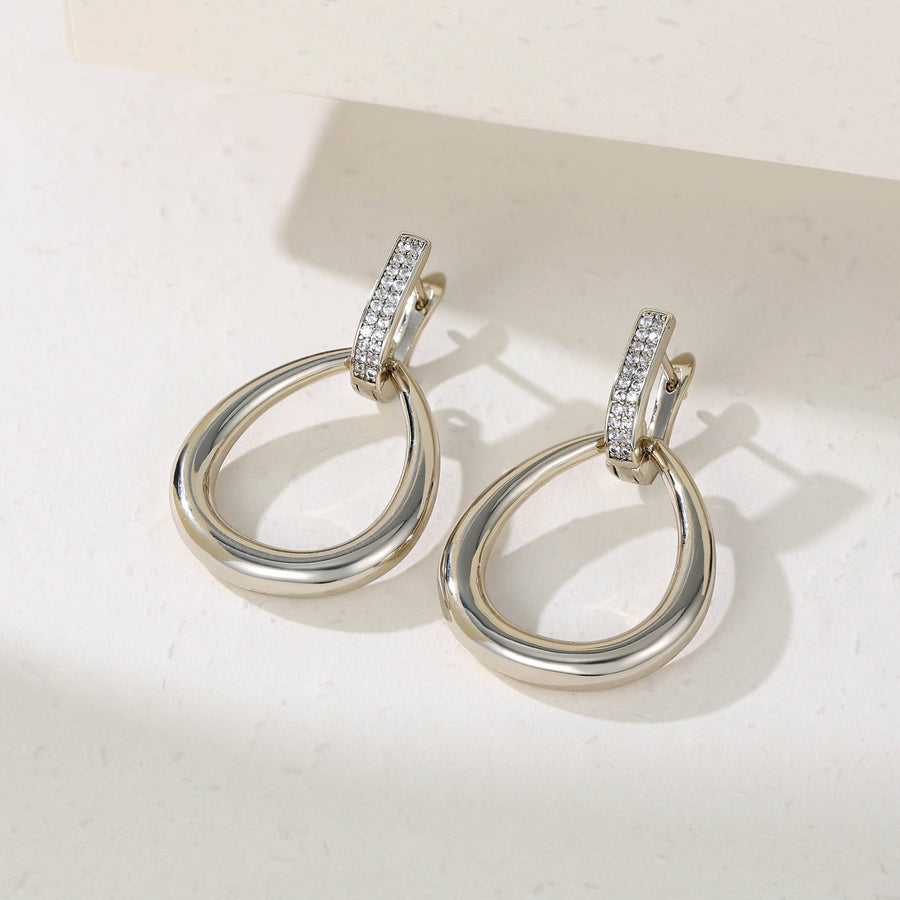 Simple Cold Style Double Hoop Earrings