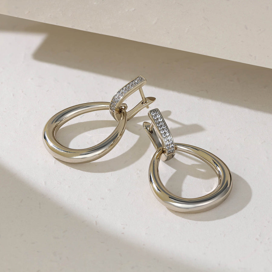 Simple Cold Style Double Hoop Earrings