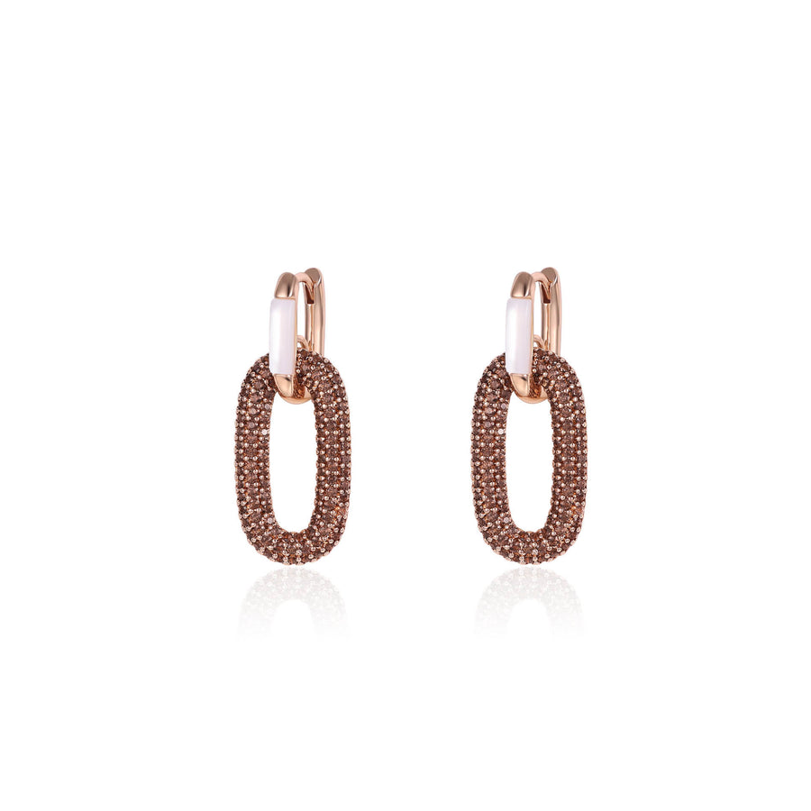 Double Ring Lock Earring With Formica Nano