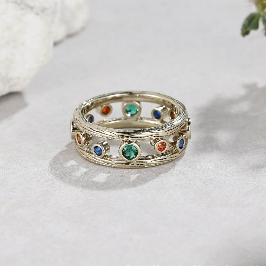 Colored Zircon Rings