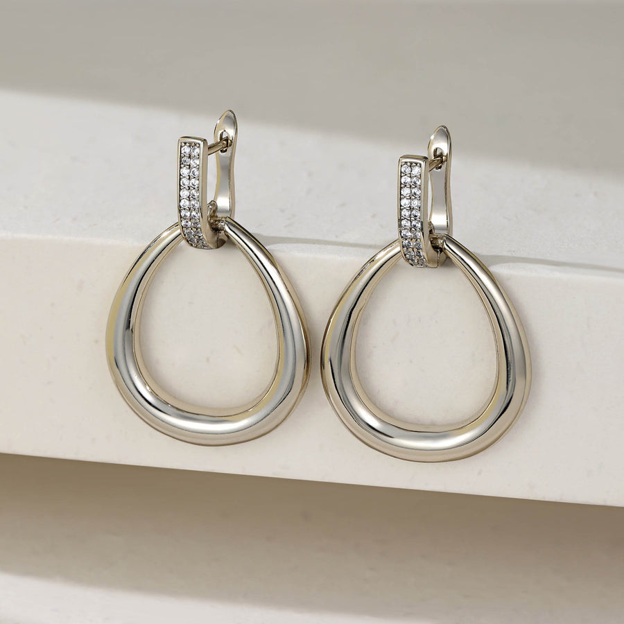 Simple Cold Style Double Hoop Earrings