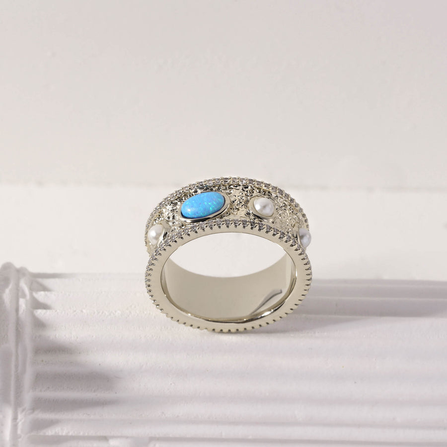 Opal Pearl Rings