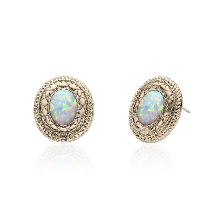 Coffee Gold Opal Earrings