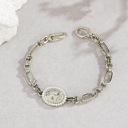 Shell Pearl Zircon Fishtail Bracelet