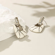 Pleated Metallic Earrings