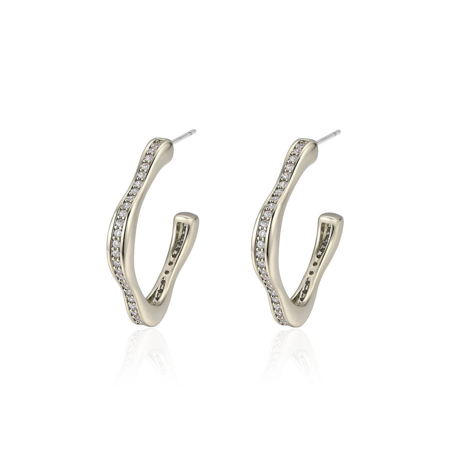 Zircon-studded Eearrings